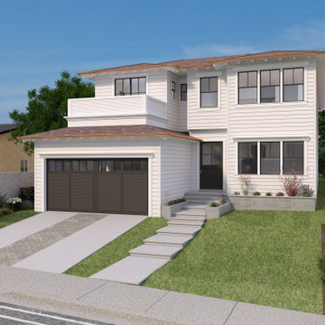 Contemporary Home Design 3D Rendering