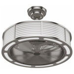 Hunter - Hunter 50764 Tunley-Ceiling Fan With-Light Kit, Industrial Style-22" - 50764The Tunley drum ceiling fan features our exclusiveTunley-Ceiling Fan   Brushed Nickel Matte *UL Approved: YES Energy Star Qualified: n/a ADA Certified: n/a  *Number of Lights: 1-*Wattage:23w LED bulb(s) *Bulb Included:Yes *Bulb Type:LED *Finish Type:Brushed Nickel