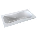 Valley Acrylic - Pro White Acrylic Drop-In Bathtub, Sculpted Interior/Molded Armrests 60"x32" - The PRO acrylic drop in tub from Valley Acrylic is attractive, durable, functional and easy to install. Valley Acrylic tubs are built using a proprietary layering technology to reinforce and insulate the tubs far better than other tubs available today. The process starts with a heavy acrylic sheet with a resin and fiberglass mixture backing then a thick layer of real Canadian wood is applied to the tub which is then coated with another layer of the proprietary resin. This gives the tub better heat retention and insulation than other acrylic, gel coat, or steel tub products on the market while giving unparalleled strength and rigidity. The proprietary layered technology insulates the tub rather than absorbing heat from the water like cast iron which saves energy and water by retaining more heat and making the addition of hot water less frequent to maintain a warm bath. The 60" size is a convenient size allowing for ample space in the bath and frequently used for new construction or remodeling drop in applications. The heavy 3mm thick acrylic layer provides a high gloss surface that is scratch, fade, and crack resistant providing a clean and attractive appearance through the entire long life of the tub. The vibrant surface of the Acrylic tubs cleans up easily with mild soap and water, no scrubbing or harsh chemical cleaners required. This easy to clean nonporous acrylic surface resists the growth of mold, mildew and mineral deposits providing a safe and hygienic bathing fixture for your family. The PRO tub has a sculpted large intgerior with molded arm rests and a 12.5" water depth. Valley Acrylic, a Woman Owned Business, creates hand made products that are eco-friendly and manufactured in a Certified Zero Waste factory in Mission, BC, Canada.