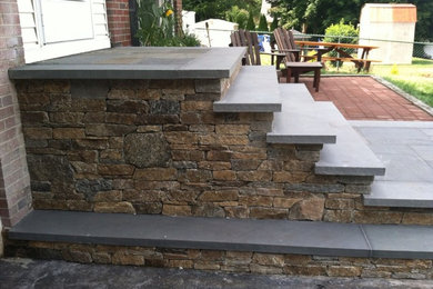 Stone veneer steps