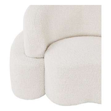 Principessa Boucle Fabric Sofa - Cream