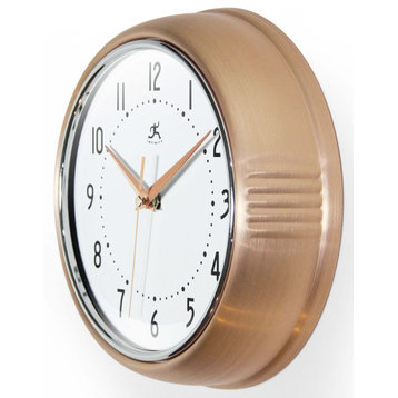 Retro Round 9.5" Copper Wall Clock