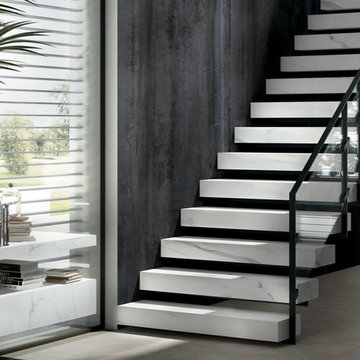 Kitchen - Extra Statuario, Calacatta Arabescato, Metal Dark, Concrete Grey