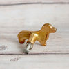 Dachshund Drawer Knob in Gold Finish - Dog Cabinet Knob
