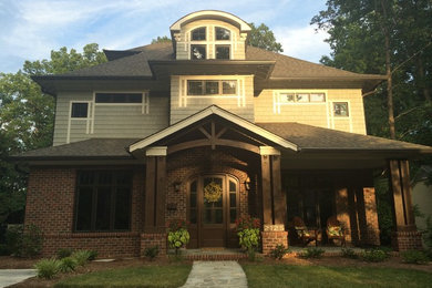 This is an example of a transitional home design in Charlotte.