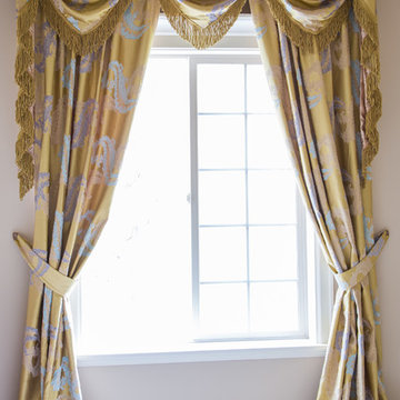 Valance curtains with swags and tails by celuce.com