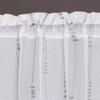 Nobhill Semi Sheer Fabric Curtain, 50"x63", White/Gray