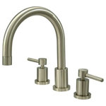Kingston Brass - Kingston Brass KS8328DL Concord Roman Tub Faucet, Brushed Nickel - Kingston Brass KS8328DL Concord Roman Tub Faucet, Brushed NickelA Roman tub filler is an excellent fixture that will both provide exceptional performance while boasting unsurmountable elegance within your home. The Concord Roman Tub Filler aids in a whole-body rejuvenation as it provides the perfect cascade of water at just the right temperature, guaranteed by its ergonomic dual lever handles. Rejuvenate both your soul and body with a well-deserved rejuvenation treatment with this product.Product Dimension : 11"L x 8.5"W x 2.38"H, Item Weight (lbs) : 9.37