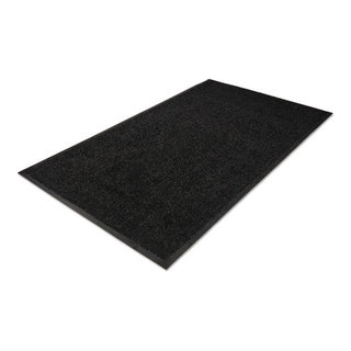 Guardian Platinum Series Indoor Wiper Floor Mat, Rubber with Nylon Carpet,  4'x6', Grey