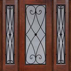 Prehung Side lights Door 80 Fiberglass Charleston Full Lite - Front Doors
