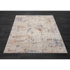 Alistaire Ivory/Multi Abstract Modern High-Low Area Rug, 5' X 7'11"