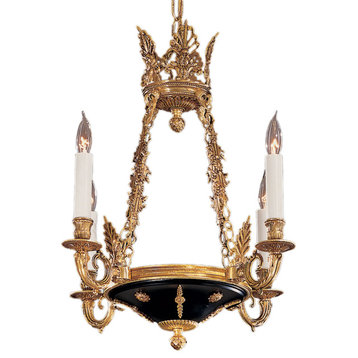 Metropolitan N850204 4 Light 1 Tier Candle Style Chandelier - Dore Gold