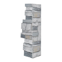 144-36-BRECKENRIDGE DEEP WIDE STACKED CORNER 36"H X 11"W X 1 1/4"D - Wall Panels