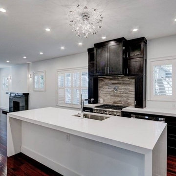 Contemporary Shaker Style Kitchen Cabinets - Coral Gables Historic House.