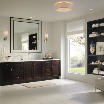 Fieldstone Cabinetry Bathroom in Alder finished in Java