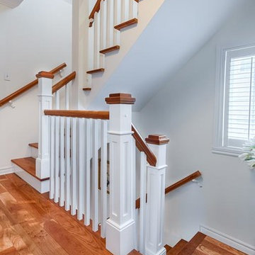 Natural cherry and eggshell classic staircase 1