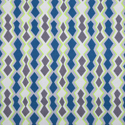 Clueit Webb Interiors Printed Fabric Collection - Mzuri Peacock - Curtain Fabric