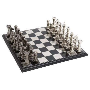 Vintage Stainless Steel Chess Set