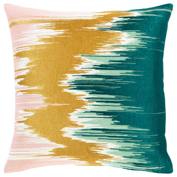 Lexi LXI-001 Pillow Cover, Teal, 22"x22", Pillow Cover Only