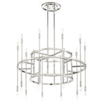 Crystorama - Aries 20 Light Polished Nickel Chandelier - Right at home in any space and any lifestyle, the Aries sophisticated shape will define a design scheme with its high polished chrome finish. This collection is anything but ordinary. The unique 10'� oversized canopy accentuates the modern look of the Aries collection.
