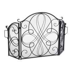 gdfstudio rosalinda floral iron fireplace screen silver finish fireplace screens - Decorative Fireplace Screens gdfstudio rosalinda floral iron fireplace screen silver finish fireplace screens - Decorative Fireplace Screens