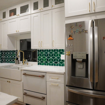 Brooklyn Brownstone Modern Luxury Green Kitchen Remodel