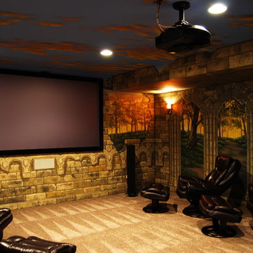 Game of Thrones Home Theater Mural by Tom Taylor of Wow Effects in Virginia.