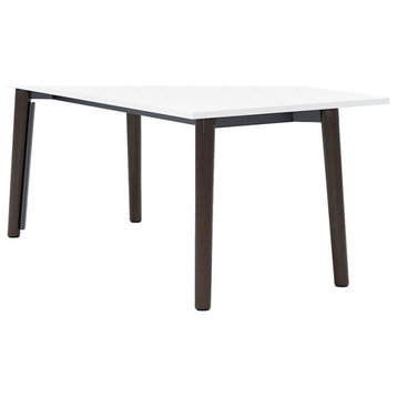 Olio Designs Della 36" x 72" Wooden Dining Table in Umber