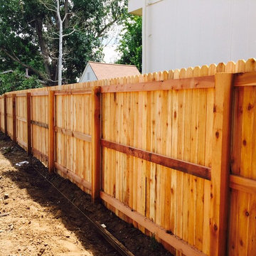 Basic cedar dog eared fences