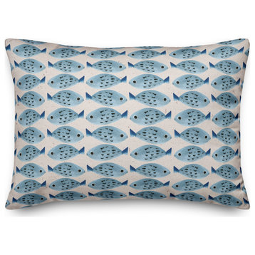 Multi Swim Fish 2 14x20 Spun Poly Pillow