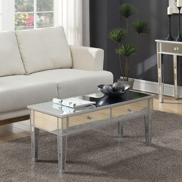 Gold Coast Mirror Coffee Table with Two Drawers