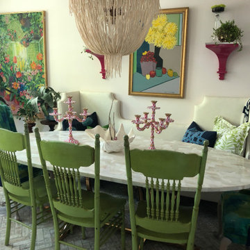 Peek Inside a Designer’s Eclectic ‘French garden’ Dining Room