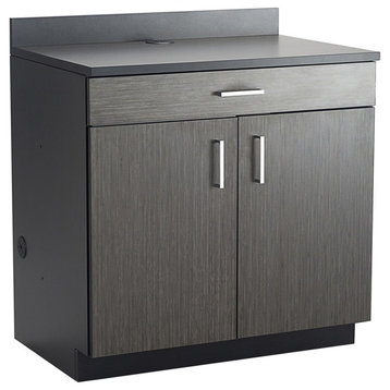 Hospitality Base Cabinet, One Drawer/Two Door Black/Asian Night