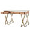 50" White Carrera Marble Modern Office Desk