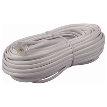 RCA TP443WHN Phone Line Cord, White, 50', 4 Wire