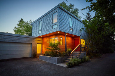 Example of a trendy exterior home design
