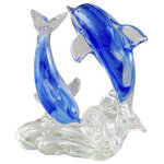 Dale Tiffany - Dale Tiffany AS20340 Pacific Dolphins, ulpture-7.5 In and 8.5 In - Our Pacific Dolphins Handcrafted Art Glass SculptuPacific Dolphins Scu Handcrafted Art Glas *UL Approved: YES Energy Star Qualified: n/a ADA Certified: n/a  *Number of Lights:   *Bulb Included:No *Bulb Type:No *Finish Type:Handcrafted Art Glass