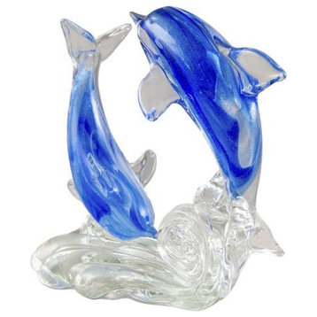 Dale Tiffany AS20340 Pacific Dolphins, ulpture-7.5 In and 8.5 In