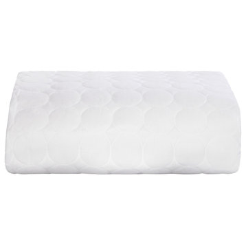 Quilted Mattress Pad, King, White
