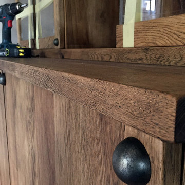 Rustic Oak Whisky Cabinet