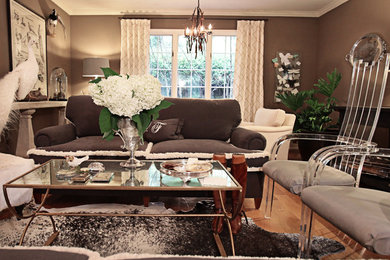 Example of a classic living room design in Other