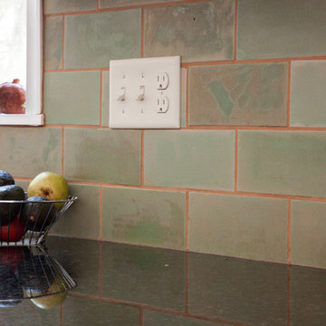 Farmhouse Patina Subway Tile Kitchen