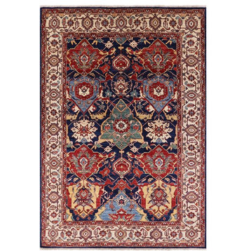 Persian Fine Serapi Hand Knotted Oriental Wool Area Rug 6' X 9' - Q2348