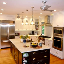 ceiling fans and lighting for kitchen