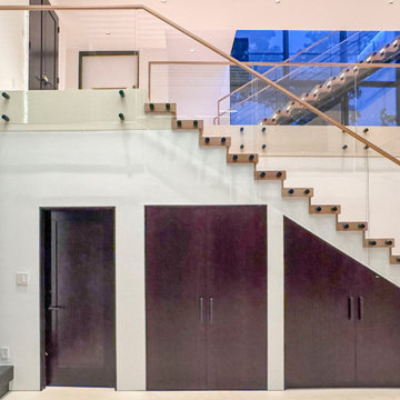 Project #126 | Contemporary Staircases with Integrated LEDs & Glass Railing