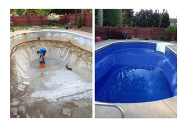Before and After Pool Renovation in Buffalo New York