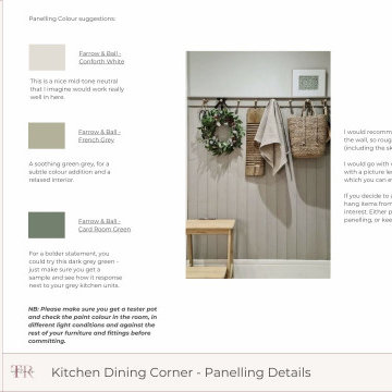 Proposal for bespoke panelling in kitchen diner