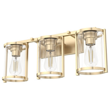Astwood Alturas Gold With Clear Glass 3 Light Vanity Wall