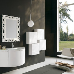 47" ARCHEDA ACQUAVIVA ESSENZE 5 ITALIAN MADE BATHROOM VANITY CABINET & MIRROR47" - Bathroom Vanities And Sink Consoles