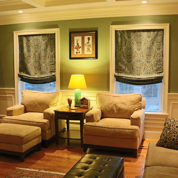 Cordless Relaxed Roman Shade with banding